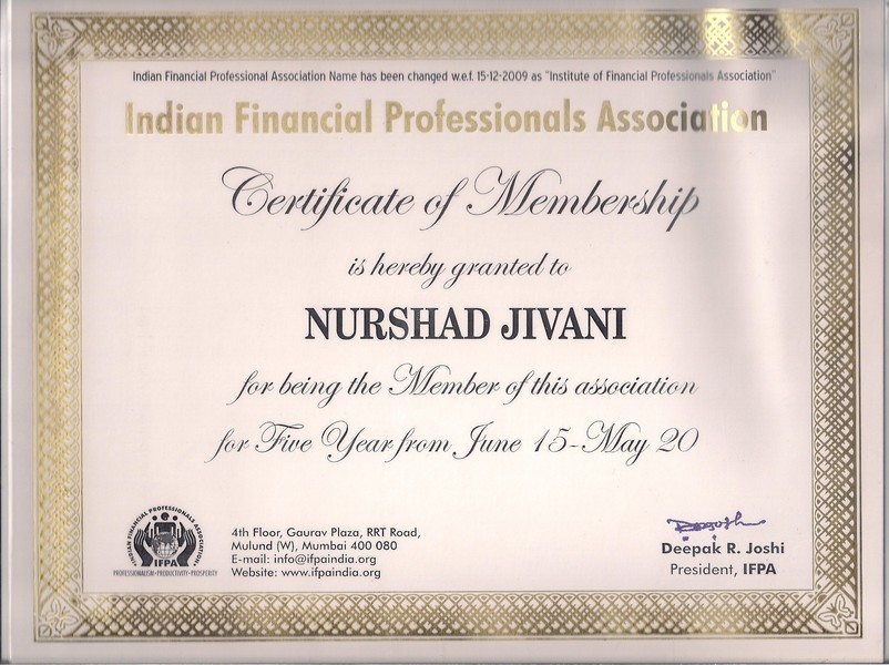 IFPA Certificate